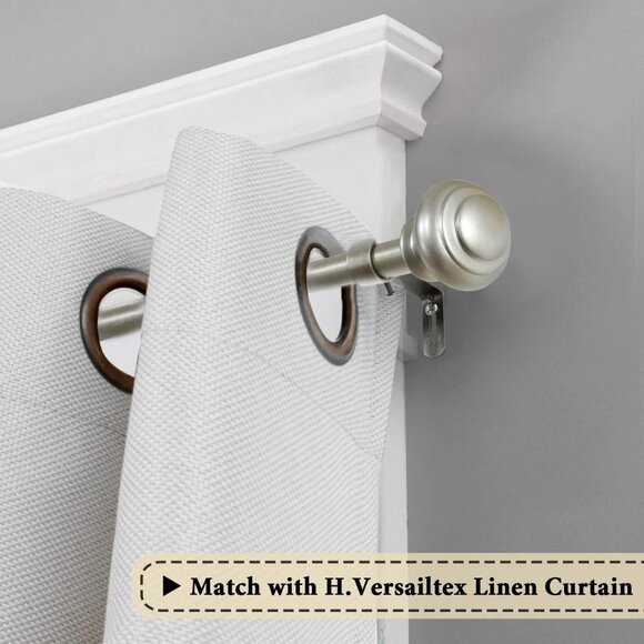 H.VERSAILTEX Window Curtain Rods for Windows 66 to 120 Inches Adjustable Decorat - Picture 2 of 10